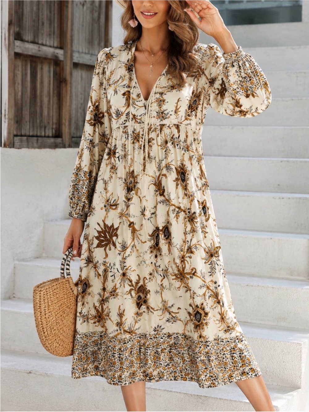 R. Vivimos Boho Maxi Dress Size Large NWT